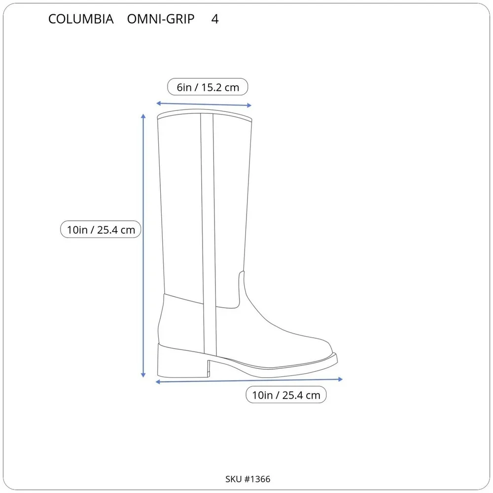 Columbia Minx Mid III Winter Boot Women SZ.4 Black New Waterproof Insulated 200g
